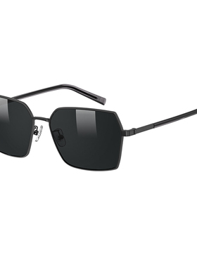 海伦凯勒简约方框墨镜男高清偏光