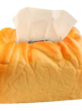 创意面包抽纸巾盒家用办公室好物桌面摆件餐桌装饰稀奇古怪小物件