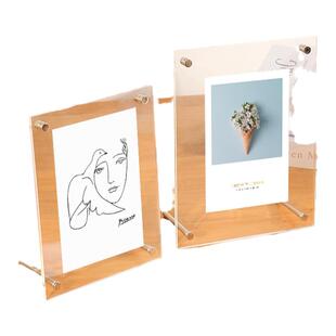 亚克力相框摆台明信片展示架6寸六7八水晶透明空框a4照片装裱画框