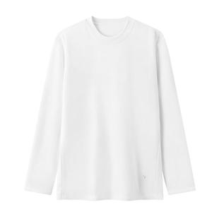 【安志杰同款】白小T拒水热力鹅绒T恤男可机洗长袖加绒保暖上衣