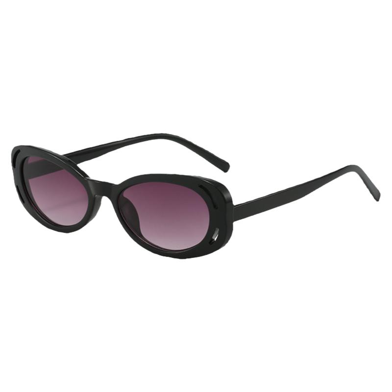 2024新款小香风小框椭圆形镂空太阳眼镜网红女时尚气质高级感墨镜