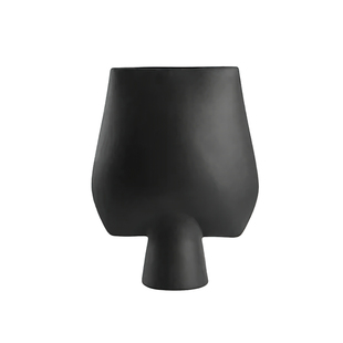 一匚 新中式黑色陶瓷花器长尾猴 样板间售楼处客厅桌面装饰摆件