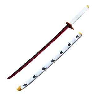 鬼灭之刃周边炎柱我妻善逸充电发光日轮刀剑儿童玩具COS武器模型