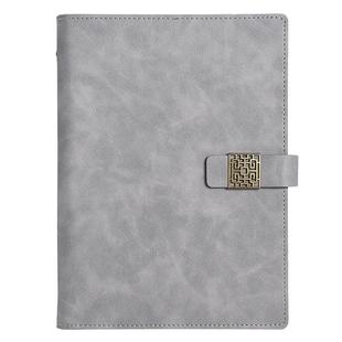 活页本a5可拆卸笔记本子加厚记事本复古皮面商务活页笔记本会议记录本子礼盒套装皮面扣环活页夹可定制印logo