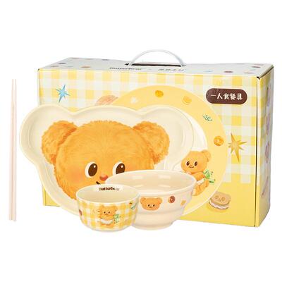 摩登主妇黄油小熊釉下彩餐具饭碗
