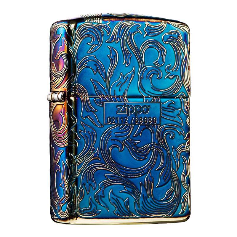 zippo唐草铜送礼熏金限量打火机