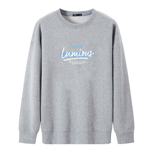 TEEK卫衣男装休闲百搭 秋冬季青少年加绒加厚学生校服内搭长袖t恤