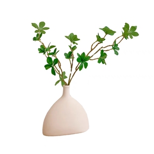 侘寂风马醉木素坯陶瓷花瓶客厅餐桌电视柜民宿台面轻奢装饰摆件