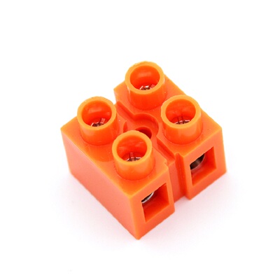 欧式接线端子2位塑料黄铜镀镍