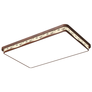 2026新款中古风客厅吸顶灯简约大气实木布艺餐厅吊扇卧室护眼灯具