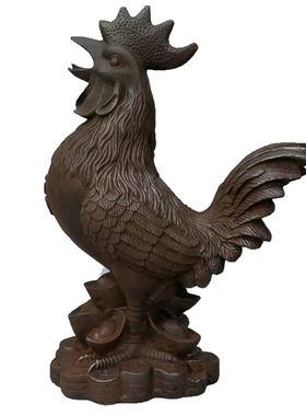 铁公鸡摆件铸铁仿古元宝公鸡