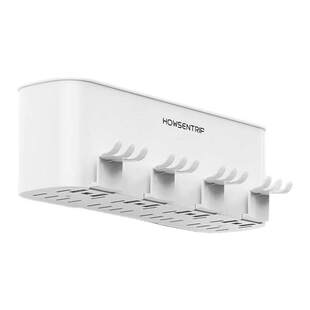 牙刷置物架免打孔漱口杯刷牙杯卫生间壁挂式家庭电动牙膏牙刷架子