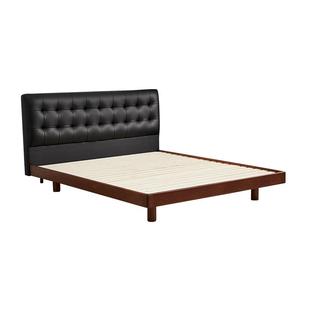 全友家居2025新款主卧高端大气真皮实木床华夫格头层牛皮双人床