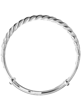 麻花足银9999纯银手镯女年轻款