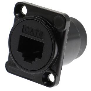 D型网络模块CAT6 A万兆超六类网线接口RJ45对接 压接免焊五类对接