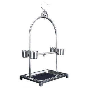 伯劳鹦鹉室内站架不锈钢鸟笼玄凤鸟架折衷专用笼子八哥鹦鹉笼脚链