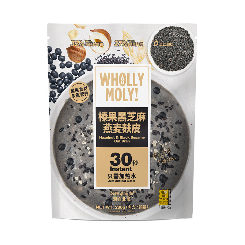 好哩榛果燕麦麸皮粥代餐谷物