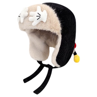 甜美可爱卡通米奇雷锋帽子女款冬季加厚防寒保暖护耳骑车飞行员帽