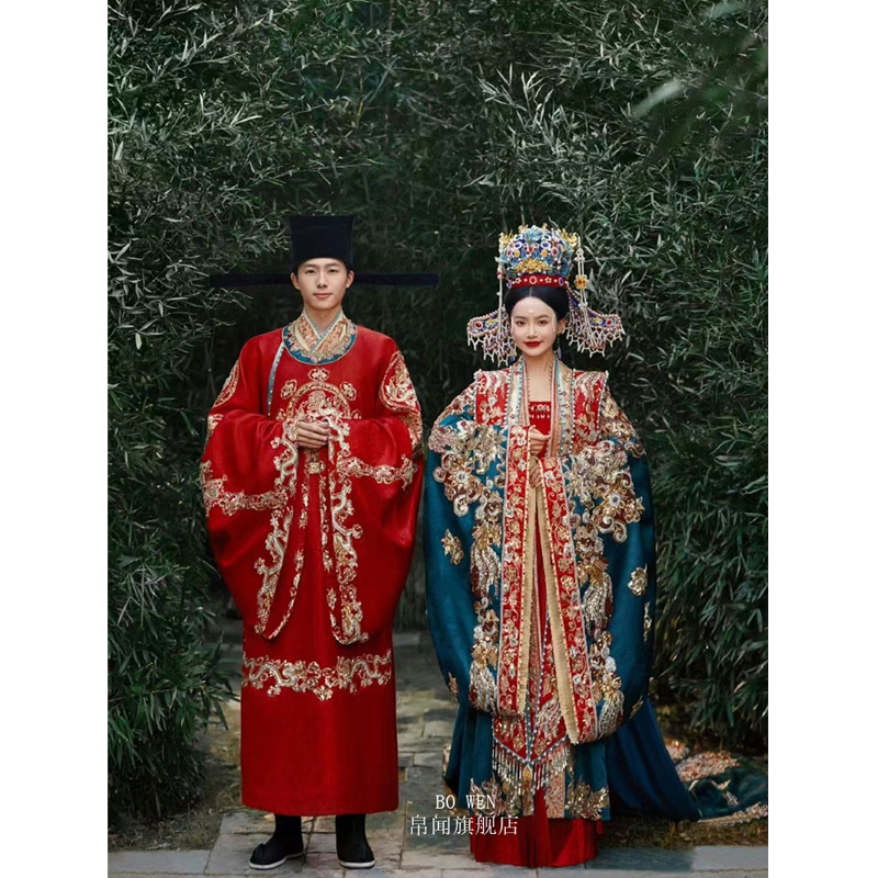 宋制汉服婚服凤冠霞帔2025
