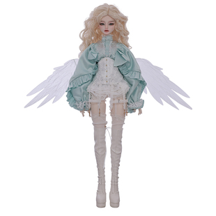 官方正版4分bjd娃娃艾薇青绿色欧式衬衣天使翅膀玩偶SD娃娃Joybjd