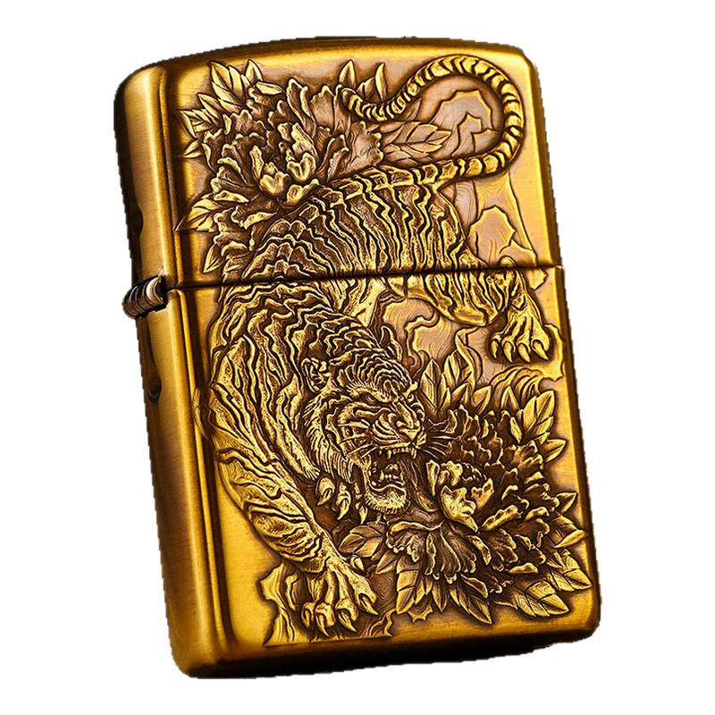 zippo盔甲虎嗅蔷薇送男士