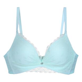 IMIS爱美丽内衣无钢圈小胸聚拢显大蕾丝纯色3/4加厚文胸IM17ARM1