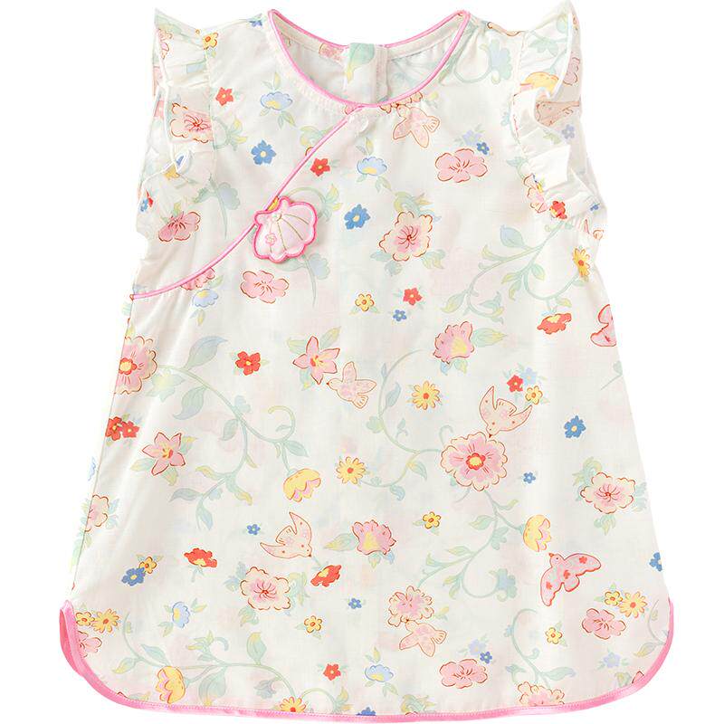 【balaOne】巴拉巴拉宝宝连衣裙婴儿裙子2026新款国风复古甜美萌