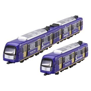 金属仿真磁性地铁列车轨道火车合金车模仿真真人语音动车组玩具车