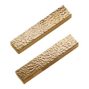 锤纹黄铜对镇 东洋四宝堂压纸镇尺书法学生文房四宝实用笔搁摆件