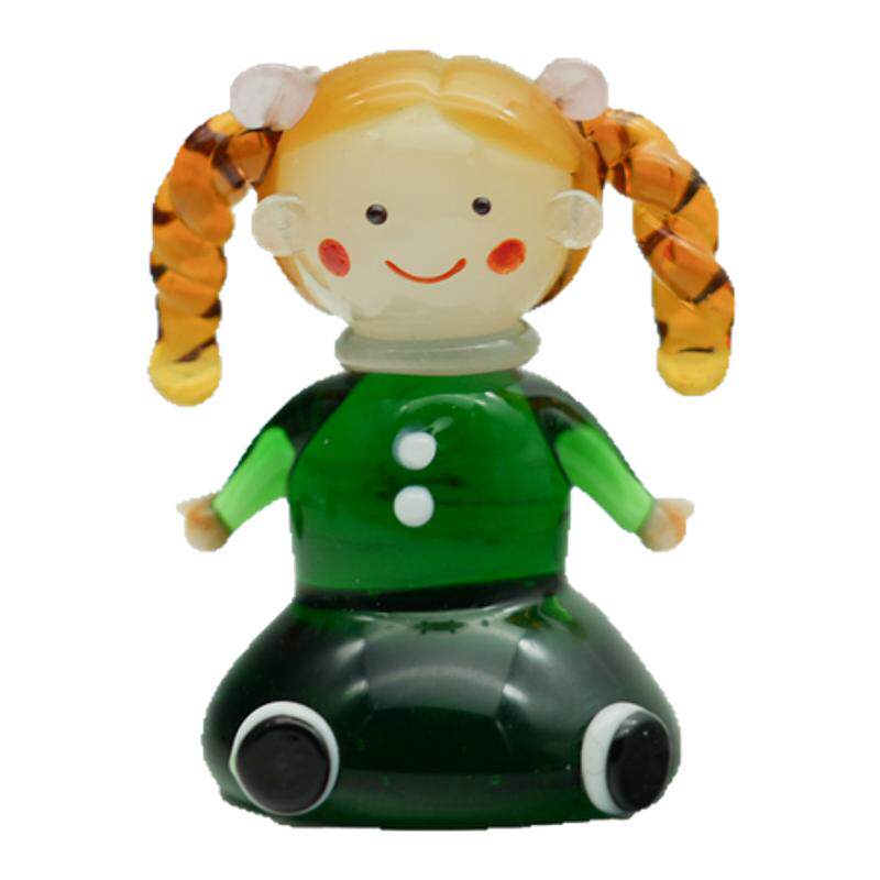 琉璃手作双马尾蝴蝶结裙子女孩车载桌面摆件治愈闺蜜手办生日礼物
