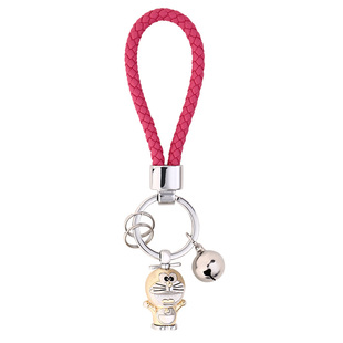 哆啦A梦钥匙扣情侣礼物纪念刻字网红铃铛可爱卡通车钥匙挂件ins风