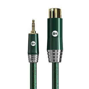 开博尔镀银3.5mm转卡侬母手机电脑声卡转麦克风hifi音响XLR音频线