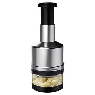 德国多功能拍拍刀捣蒜器厨房不锈钢搅蒜泥器家用手动切菜葱压蒜器