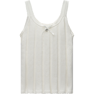 LINCCHIC金羽杰针织背心浪漫芭蕾感针织吊带背心女内搭S243SW591Y