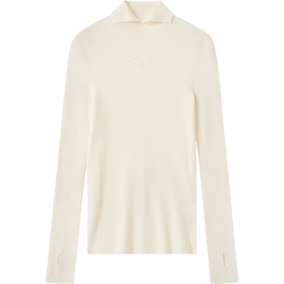 【100%羊毛】播商场同款修身灰色针织衫女秋冬新款BDS4SD3691