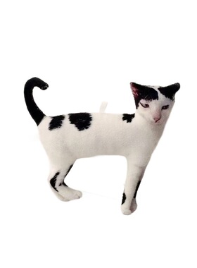 创意蔑视奶牛猫毛绒挂件