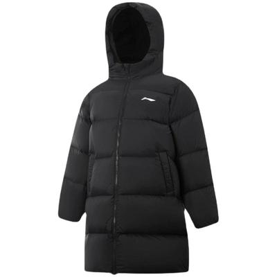 李宁儿童中长款连帽羽绒服保暖