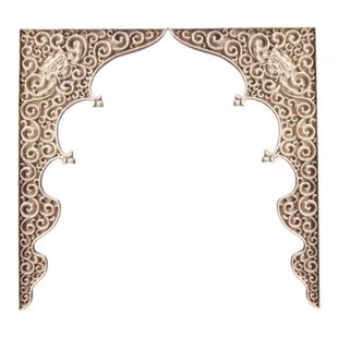 双龙中式角花凤凰木雕贴花装饰背景墙造型藏式神龙吊顶实木雕花