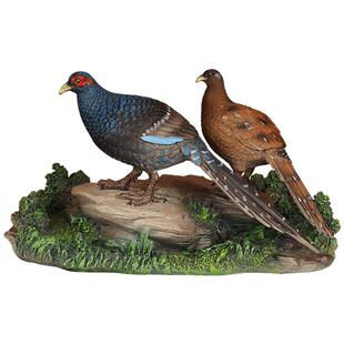 《帝雉》彩铜锦鸡摆件客厅家居办公室酒柜摆设装饰品乔迁新居礼物