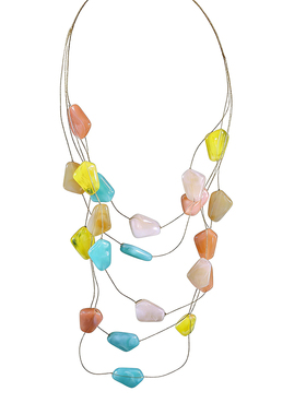 多巴胺彩色海边度假风毛衣链挂件