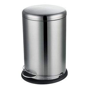 脚踏式不锈钢垃圾桶20L圆形大号有盖室内家用厨房餐厅大码30L翻盖