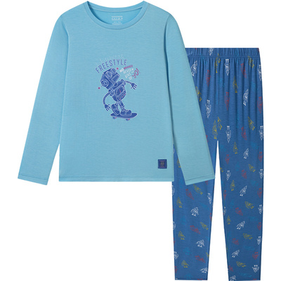 舒雅男童莫代尔家居服套装