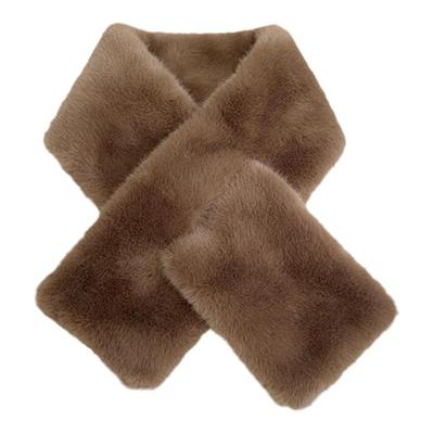 韩版獭兔毛加厚保暖围巾