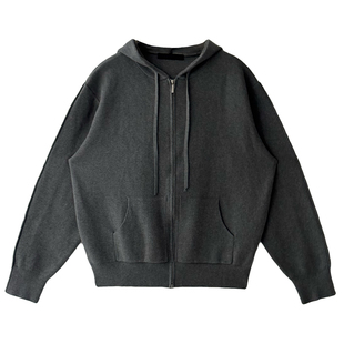 马克斯星球 韩系极简风连帽针织衫男秋冬新款宽松百搭纯色外套