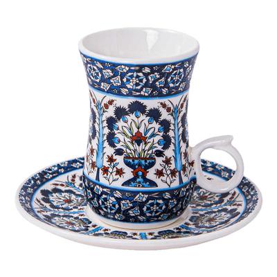 阿拉伯花茶杯陶瓷杯咖啡杯