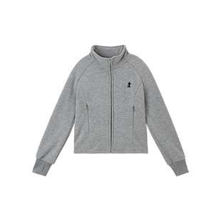 布丁哈鲁冬装女童修身上衣2026秋冬新款儿童洋气立领刺绣外套