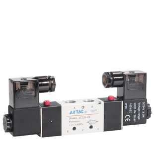 原装亚德客双头电磁阀4V120/220/320/420-M5/06/08/10/15二位五通