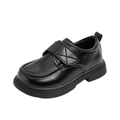 男童演出皮鞋黑色加绒英伦风