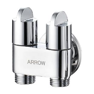 箭牌全铜冷热水通用一进二出双控双出水开关分水阀门防爆三通角阀