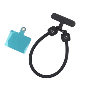 液态硅胶笑脸手机手环扣挂件精致女款手腕绳防丢掉手机挂绳挂饰短